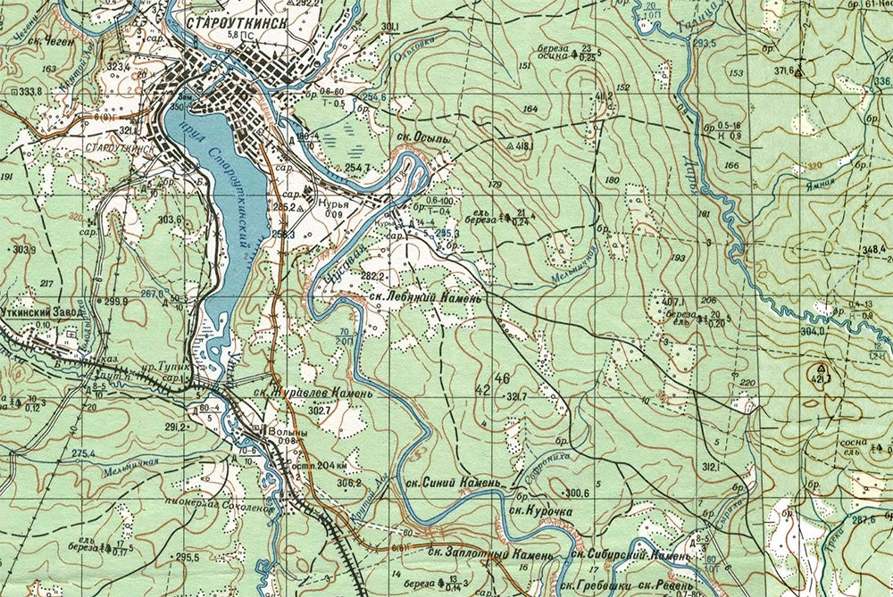 Карта нашего велопутешествия вдоль реки Чусовая
